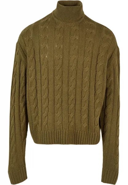 Boxy Roll Neck Sweater Tiniolive
