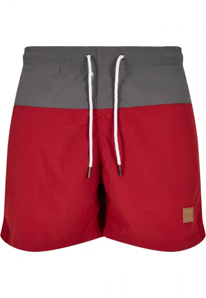 Block Swim Shorts tehlové/tmavé tiene