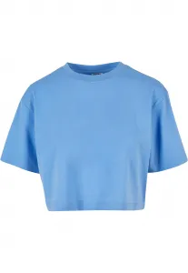 Women's short oversized T-shirt horizontal blue