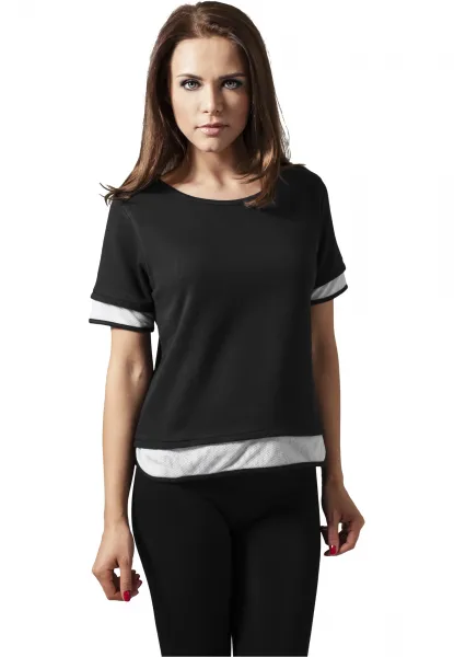 Women's T-shirt Terry Mesh blk/wht