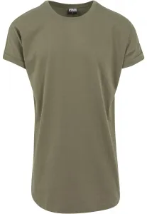 Olive T-shirt with a long shape