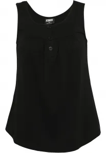 Women's viscose top with buttons in black