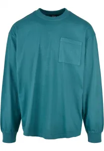 Pigment-dyed long-sleeved pocket teal