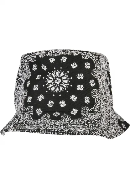Bandana Print Bucket Hat Black