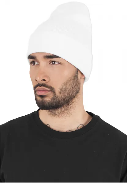 Long heavyweight cap white