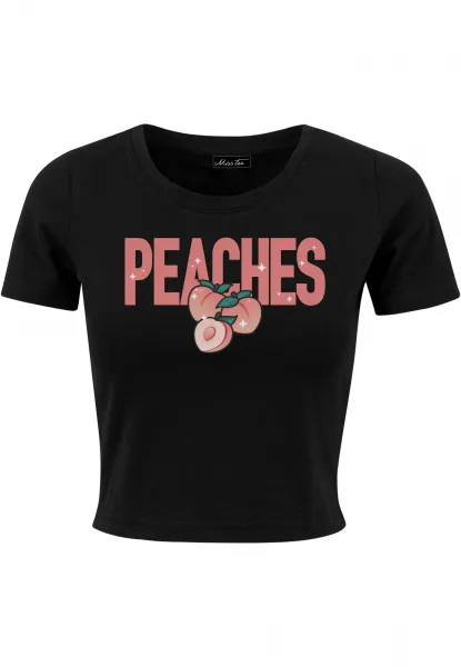 Peaches Cropped Tee black