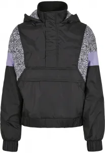 Women's AOP Mixed Pull Over Jacket Black/Zebra