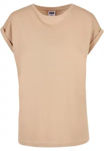 Women's T-shirt with extended shoulder union beige