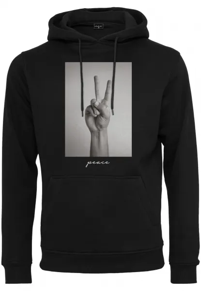 Peace Sign with Hood Black