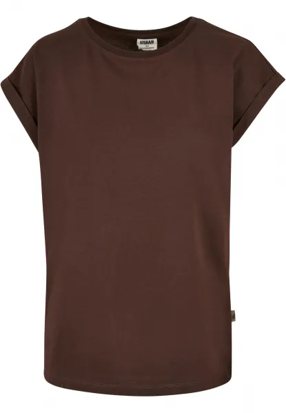 Women's Organic T-Shirt with Extended Shoulder Brown