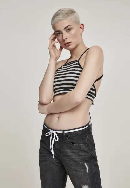 Women's triangle top black/grey