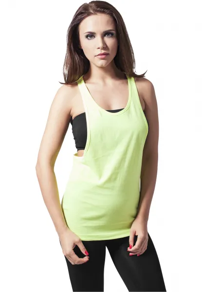 Women's loose neon tank top neonyellow