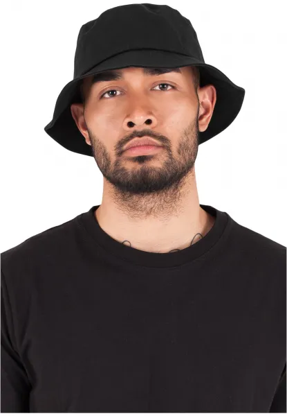 Flexfit Cotton Twill Bucket Cap, Black