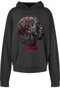 Flying High Oversize Acid Black Hooded