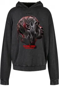 Flying High Oversize Acid Black Hooded