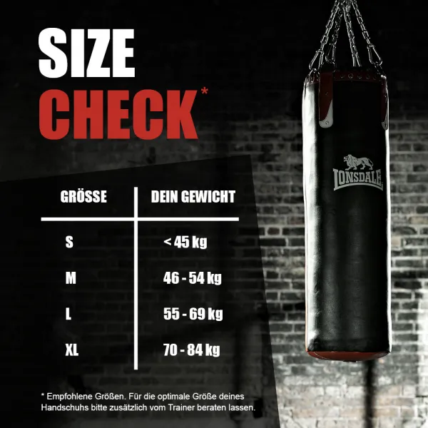 Lonsdale Leather boxing bag gloves