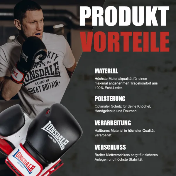 Lonsdale kožené boxerské rukavice