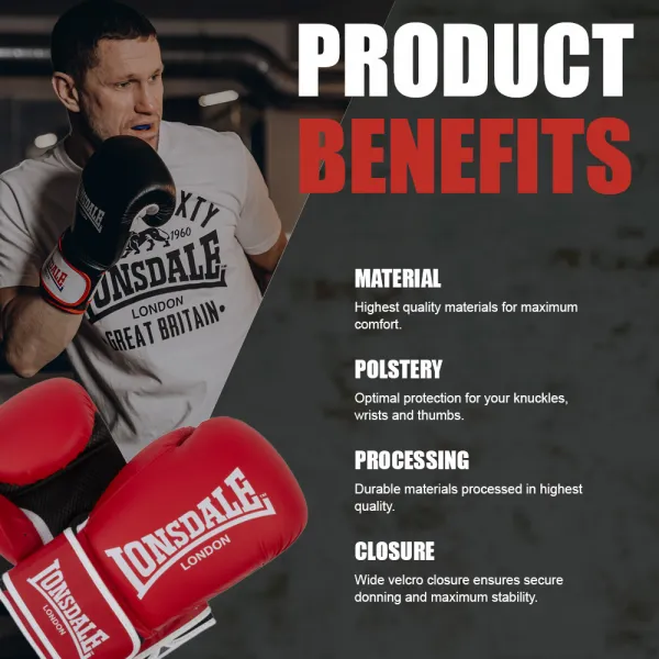 Lonsdale Artificial leather boxing gloves
