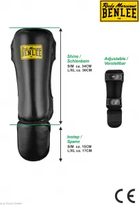 Lonsdale Artificial leather shin guards (1 pair)