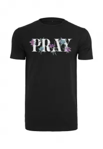 Black T-shirt Flower Pray Tee