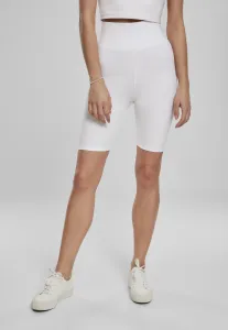 Women's high-waisted cycling shorts white