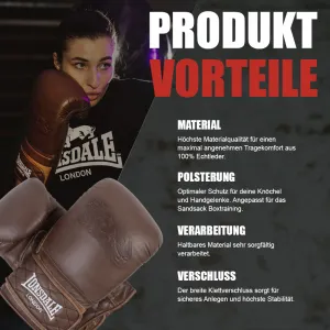 Lonsdale Leather boxing bag gloves