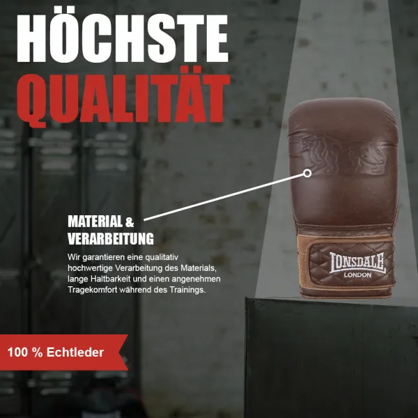 Lonsdale Leather boxing bag gloves