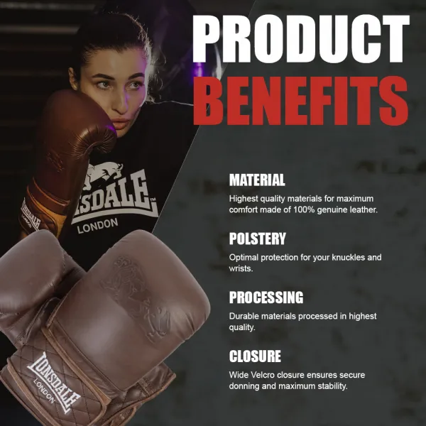 Lonsdale Leather boxing bag gloves