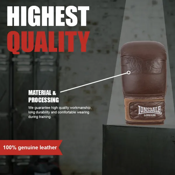 Lonsdale Leather boxing bag gloves