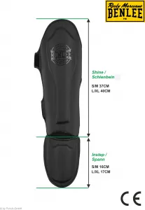 Lonsdale Artificial leather shin guards (1 pair)
