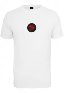 White T-shirt Rose Patch