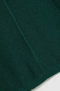 Marisse Emerald Oversized Sweater With Metallic Thread
