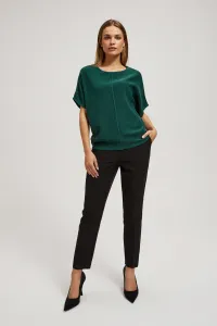 Marisse Emerald Oversized Sweater With Metallic Thread