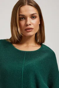 Marisse Emerald Oversized Sweater With Metallic Thread