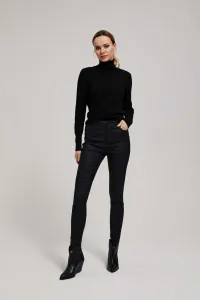 Marisse Thin Turtleneck Sweater, Black