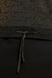 Marisse Black Metallic Thread Sweater