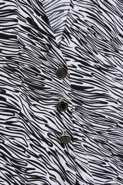 Marisse Black And White V-Neck Shirt
