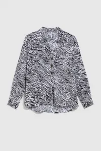 Marisse Black And White V-Neck Shirt