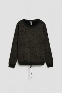 Marisse Black Metallic Thread Sweater