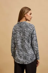 Marisse Black And White V-Neck Shirt