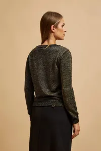 Marisse Black Metallic Thread Sweater