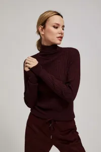 Marisse Thin Turtleneck Sweater, Chestnut