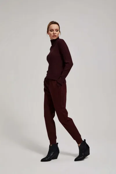 Marisse Thin Turtleneck Sweater, Chestnut