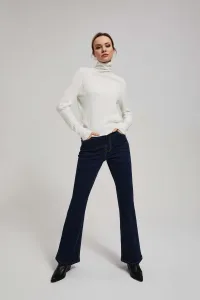 Marisse Thin Turtleneck Sweater, Pearl