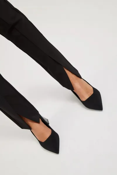 Marisse Crease Trousers With A Slit