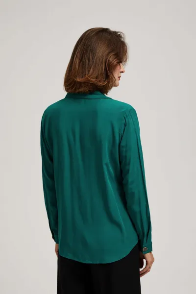 Marisse Emerald V-Neck Shirt
