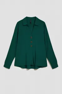 Marisse Emerald V-Neck Shirt