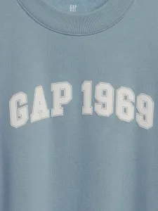 Svetlomodrá detská mikina s nápisom GAP 1969