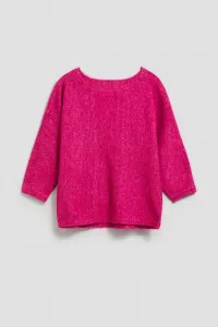 Marisse Fuchsia Sweater With 3/4 Sleeves