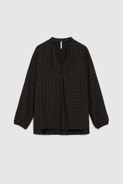 Marisse Black V-Neck Shirt